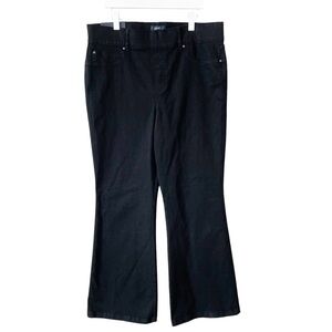 Spanx Flare Jeans Clean Black Size 2X Tall Minimalist Retro Plus Size